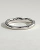 Peyton - Mixed Size Pave Band with Milgrain Wedding Ring - 18k White Gold
