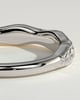 Peyton - Mixed Size Pave Band with Milgrain Wedding Ring - 18k White Gold