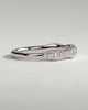 Peyton - Mixed Size Pave Band with Milgrain Wedding Ring - 18k White Gold