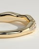 Peyton - Mixed Size Pave Band with Milgrain Wedding Ring - 18k Yellow Gold