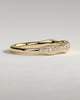 Peyton - Mixed Size Pave Band with Milgrain Wedding Ring - 18k Yellow Gold