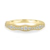 Peyton - Vintage Wave Pav Band with Milgrain Detail - 18k Yellow Gold