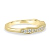 Peyton - Vintage Wave Pav Band with Milgrain Detail - 18k Yellow Gold