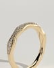 Peyton - Mixed Size Pave Band with Milgrain Wedding Ring - 18k Yellow Gold