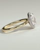 Phoebe  Oval Halo - 18k Yellow Gold / 18k White Gold