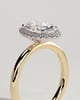 Phoebe  Oval Halo - 18k Yellow Gold / 18k White Gold