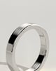Piper -  Flat Cigar Band Wedding Ring - 18k White Gold