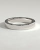 Piper -  Flat Cigar Band Wedding Ring - 18k White Gold