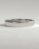 Piper -  Flat Cigar Band Wedding Ring - 18k White Gold