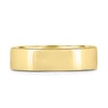 Piper - Cigar Band Wedding Ring - 18k Yellow Gold