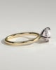 Priscilla - Pear East West Claw Solitaire with Hidden Halo Engagement Ring - 18k Yellow Gold / 18k White Gold High Setting