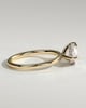 Priscilla - Pear East West Claw Solitaire with Hidden Halo Engagement Ring - 18k Yellow Gold High Setting