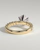 Quinn  6 Claw Round Solitaire - 18k Yellow Gold / 18k White Gold