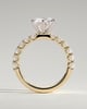 Quinn  6 Claw Round Solitaire - 18k Yellow Gold / 18k White Gold
