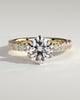 Quinn  6 Claw Round Solitaire - 18k Yellow Gold / 18k White Gold