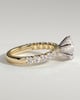 Quinn  6 Claw Round Solitaire - 18k Yellow Gold / 18k White Gold