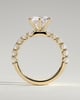 Quinn  6 Claw Round Solitaire - 18k Yellow Gold