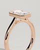 Rachel  Bezel Set Radiant Solitaire - 18k Rose Gold