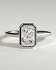 Rachel  Bezel Set Radiant Solitaire - 18k White Gold