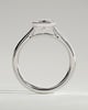 Rachel  Bezel Set Radiant Solitaire - 18k White Gold