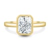Rachel  Bezel Set Radiant Solitaire - 18k Yellow Gold