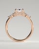 Raleigh - 4 Claw Emerald with Accent Stones - 18k Rose Gold