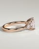 Raleigh - 4 Claw Emerald with Accent Stones - 18k Rose Gold