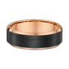 Regan Mens Wedding Ring - 9k Rose Gold / Carbon Fibre