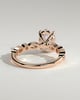 Rhiannon - Oval Solitaire with Bezel Set Accent Stones - 18k Rose Gold