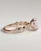 Rhiannon - Oval Solitaire with Bezel Set Accent Stones - 18k Rose Gold