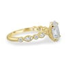 Rhiannon - Oval Solitaire with Bezel Set Accent Stones - 18k Yellow Gold