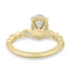 Rhiannon - Oval Solitaire with Bezel Set Accent Stones - 18k Yellow Gold
