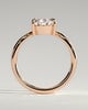 Riley - Pear Solitaire with Curved Band - 18k Rose Gold