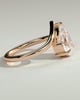 Riley - Pear Solitaire with Curved Band - 18k Rose Gold