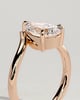 Riley - Pear Solitaire with Curved Band - 18k Rose Gold