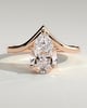 Riley - Pear Solitaire with Curved Band - 18k Rose Gold
