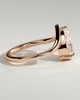Riley - Pear Solitaire with Curved Band - 18k Rose Gold