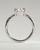 Riley - Pear Solitaire with Curved Band - 18k White Gold