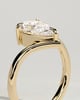 Riley - Pear Solitaire with Curved Band - 18k Yellow Gold