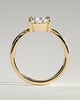 Riley - Pear Solitaire with Curved Band - 18k Yellow Gold