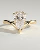 Riley - Pear Solitaire with Curved Band - 18k Yellow Gold