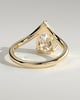 Riley - Pear Solitaire with Curved Band - 18k Yellow Gold