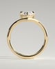 Riley - Pear Solitaire with Curved Band - 18k Yellow Gold