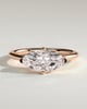 River - East West Marquise Solitaire - 18k Rose Gold