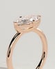 River - East West Marquise Solitaire - 18k Rose Gold
