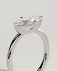 River - East West Marquise Solitaire - 18k White Gold