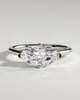 River - East West Marquise Solitaire - 18k White Gold