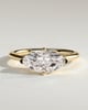 River - East West Marquise Solitaire - 18k Yellow Gold