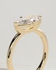 River - East West Marquise Solitaire - 18k Yellow Gold