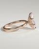 Robin - Marquise Claw Solitaire with Petal Gallery and Accent Leaf Detail Engagement Ring - 18k Rose Gold